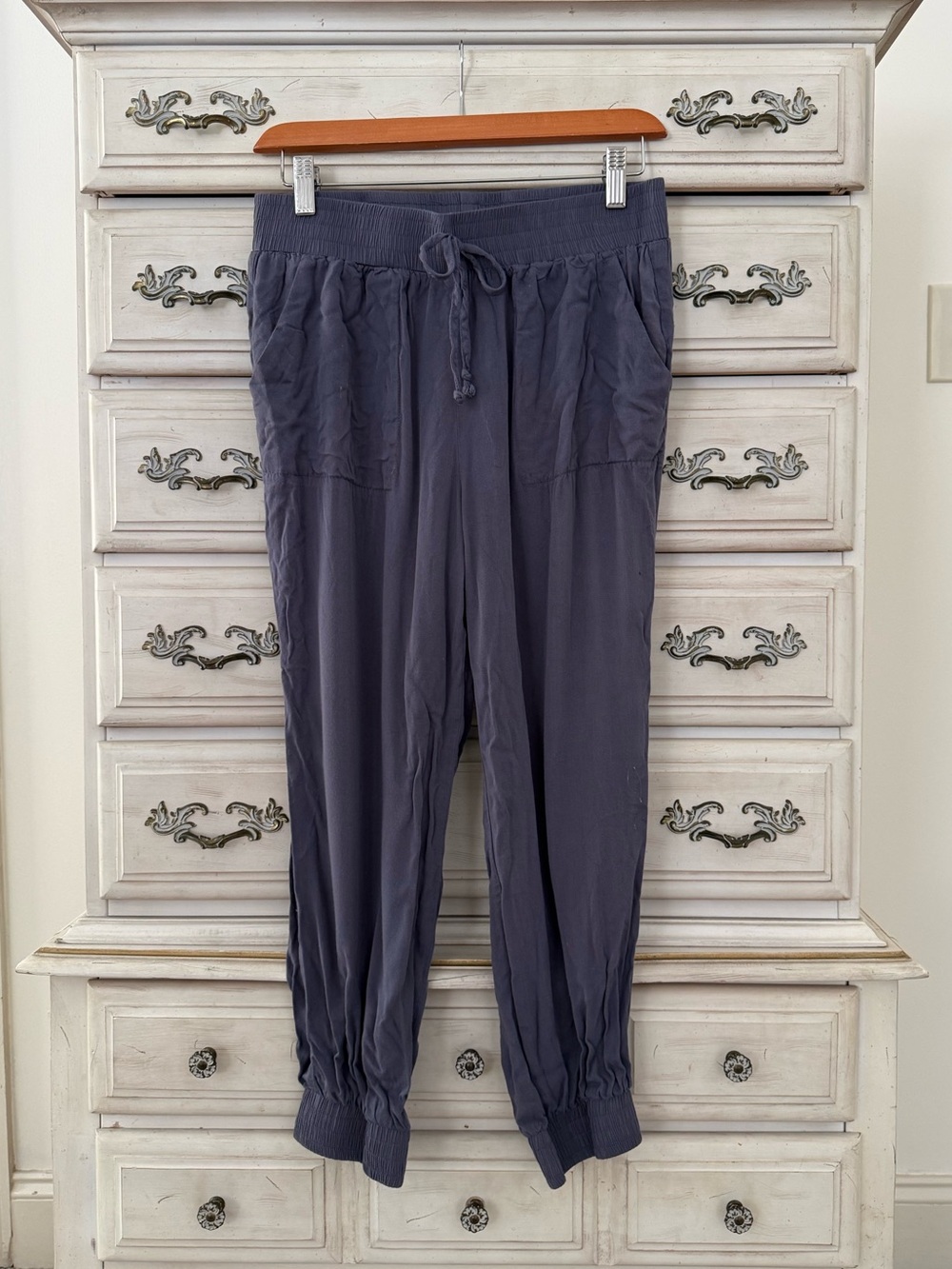 Vici Dark Grey Boho Pocketed Pants